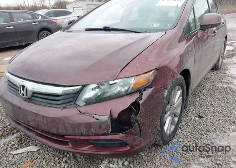 2012 Honda Civic Ex-L from USA, damaged, VIN 2HGFB2F91CH513989